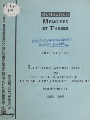 cover image of La colonisation pénale en Nouvelle-Calédonie